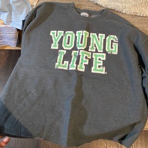Semi-cropped Young Life sweatshirt